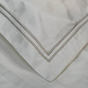 Premium 1000-Thread Count White Stripe Cotton Bedsheet Set