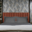 Premium 300-Thread Count Stripe Cotton Bedsheet Set